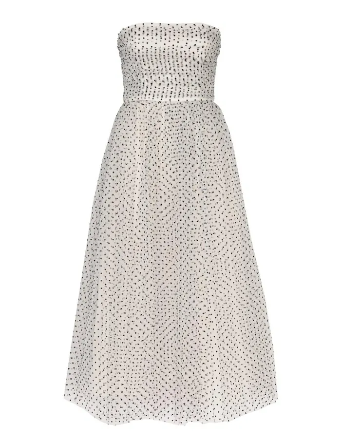 Women Dresses Zimmermann Tulle Midi Dress Creamblack Dot