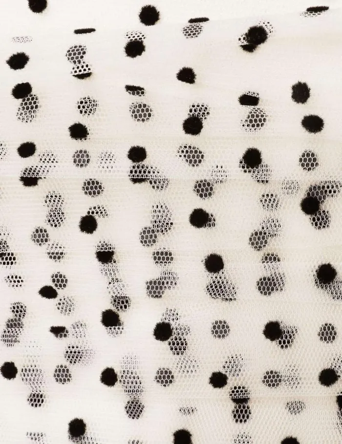 Women Dresses Zimmermann Tulle Midi Dress Creamblack Dot
