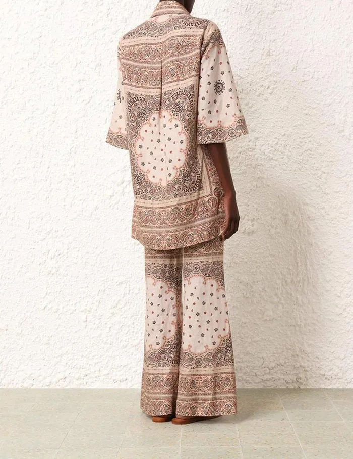 Women Dresses Zimmermann Tunic Mini Dress Cream Bandana