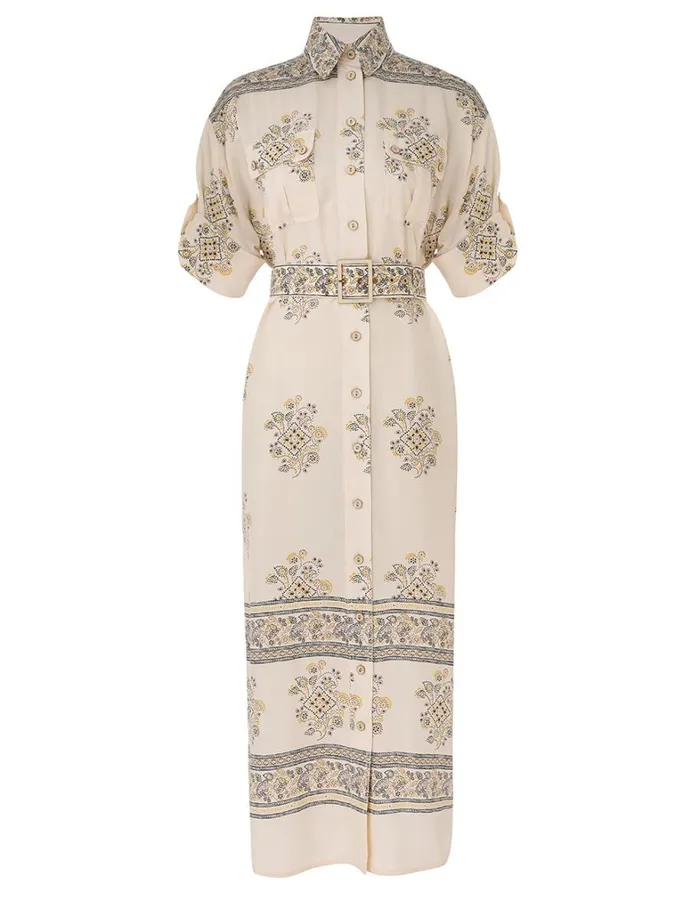 Women Dresses Zimmermann Utility Dress Utility Dot Lemon