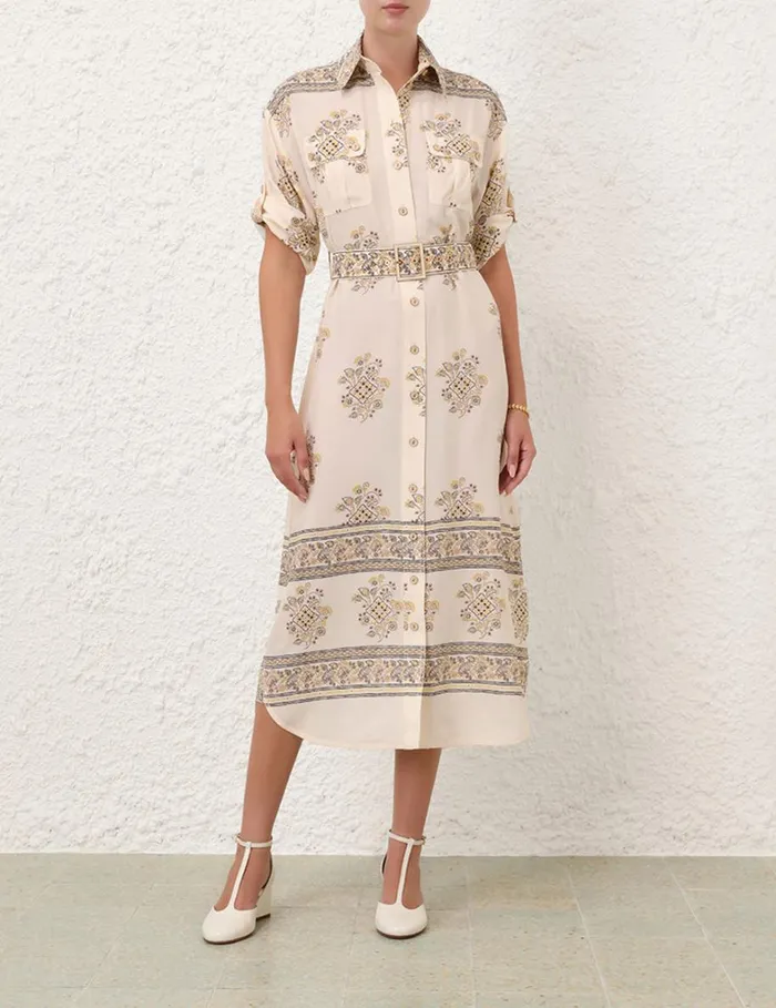 Women Dresses Zimmermann Utility Dress Utility Dot Lemon