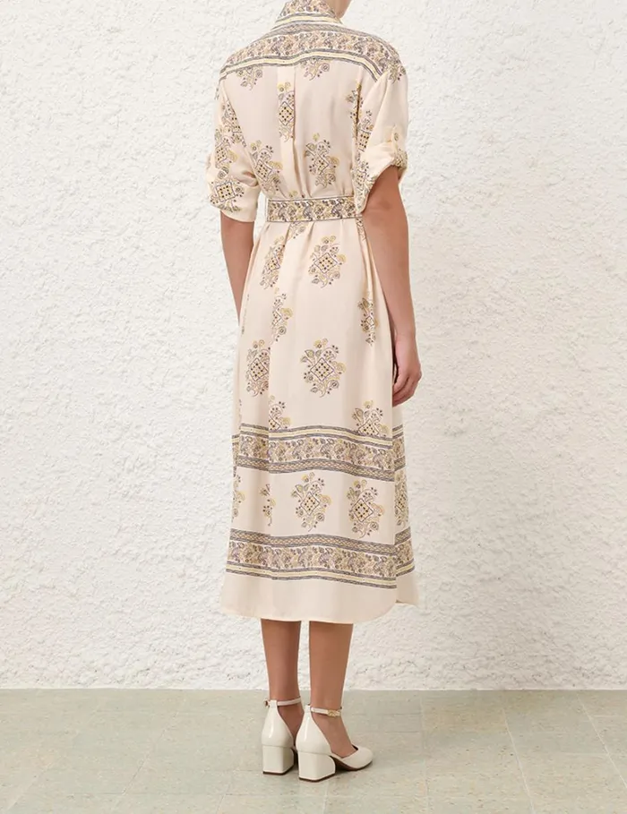 Women Dresses Zimmermann Utility Dress Utility Dot Lemon
