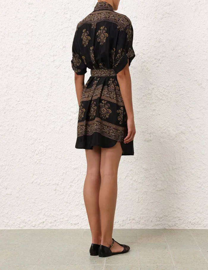 Women Dresses Zimmermann Utility Short Dress Utility Dot Black