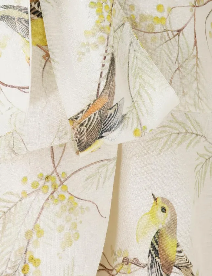 Women Dresses Zimmermann Wrap Mini Dress Acacia Birds