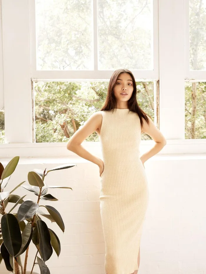 Women Drew Dress Wheat The UNDONE Dresses