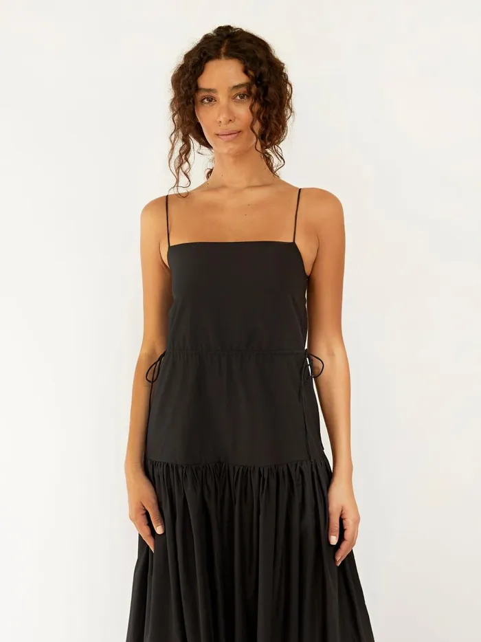 Women Drop Waist Sundress Black The UNDONE Dresses