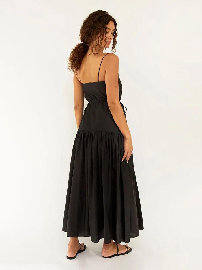 Women Drop Waist Sundress Black The UNDONE Dresses