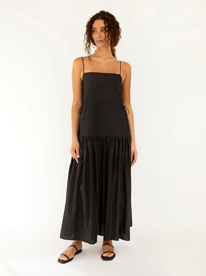 Women Drop Waist Sundress Black The UNDONE Dresses
