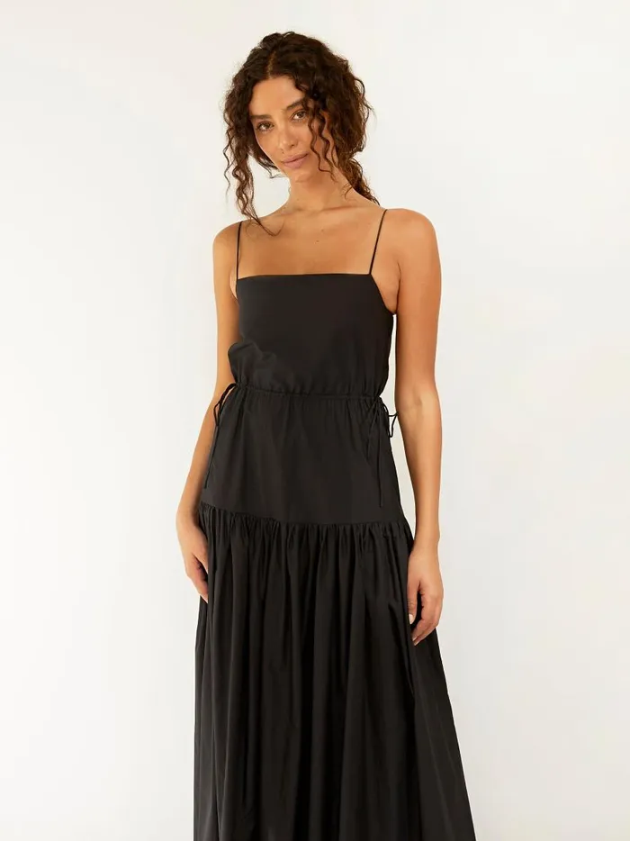 Women Drop Waist Sundress Black The UNDONE Dresses