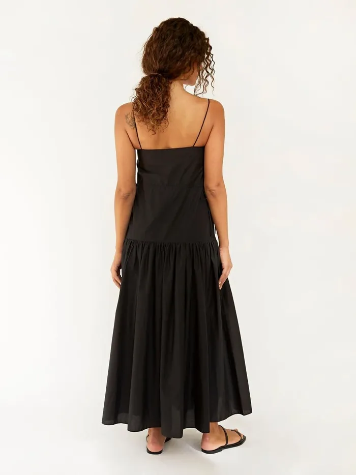 Women Drop Waist Sundress Black The UNDONE Dresses