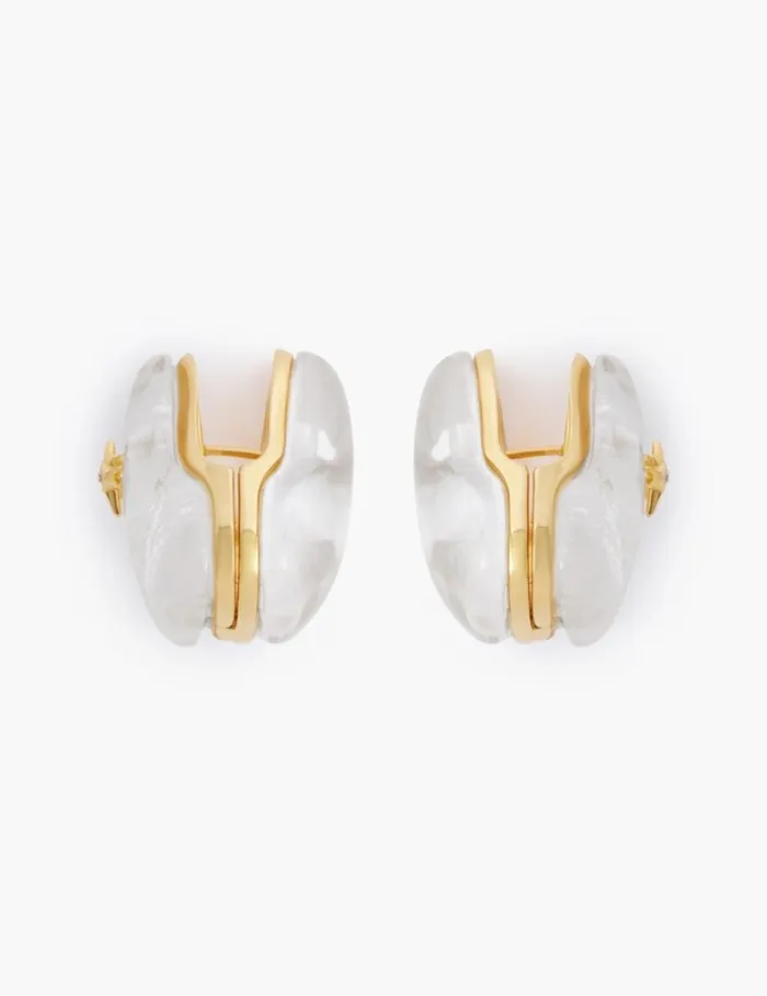 Women Earrings Zimmermann Crystal Pebble Earrings Goldtransparent Quartz
