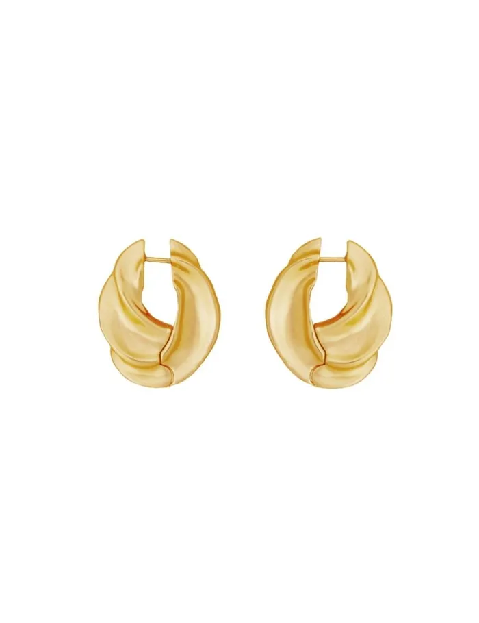 Women Earrings Zimmermann Paint Stroke Hoops Gold