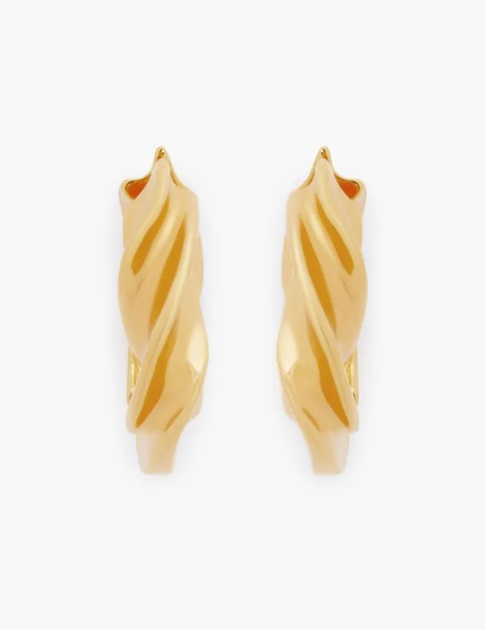 Women Earrings Zimmermann Paint Stroke Hoops Gold
