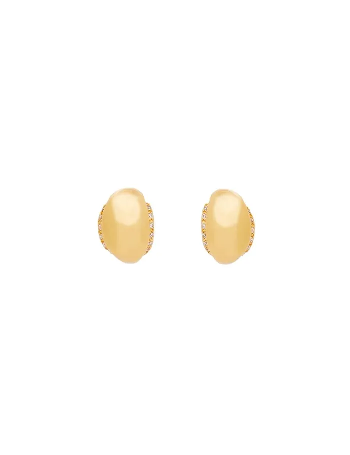 Women Earrings Zimmermann Pebble Huggies Gold