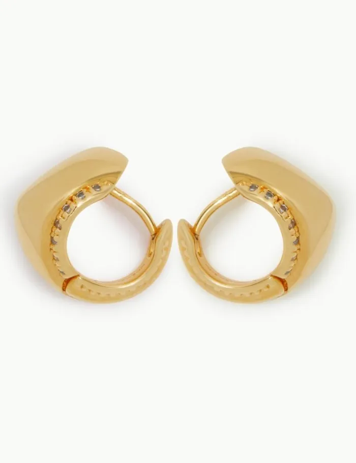 Women Earrings Zimmermann Pebble Huggies Gold