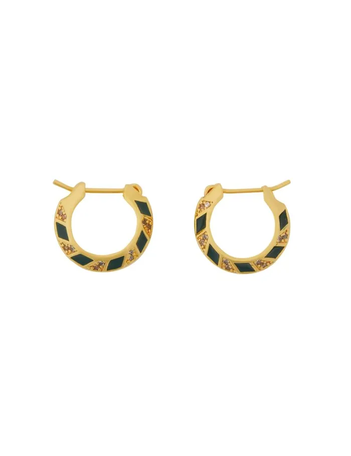 Women Earrings Zimmermann Zimmemorabilia Mini Hoops Goldgreen
