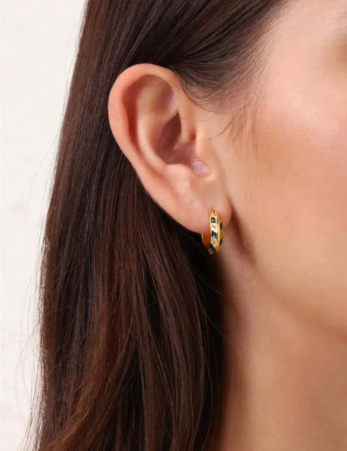 Women Earrings Zimmermann Zimmemorabilia Mini Hoops Goldgreen
