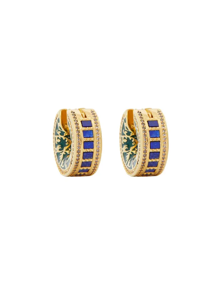 Women Earrings Zimmermann Zimmemorabilia Stone Hoops Goldmulti