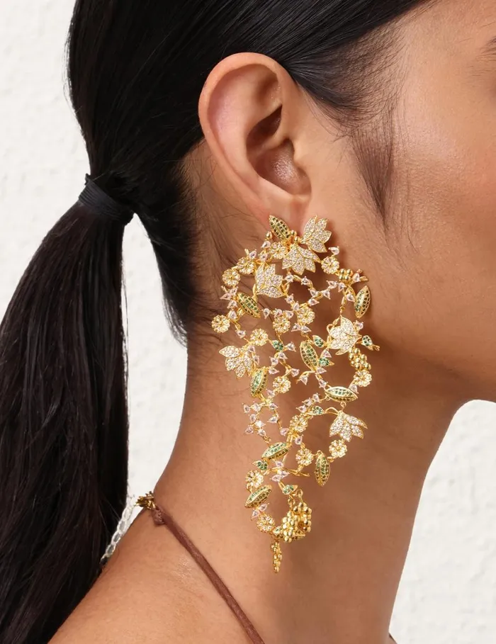 Women Earrings Zimmermann Zimmermann Bloom Drop Earring Goldgreen