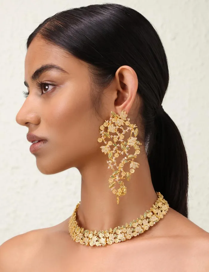Women Earrings Zimmermann Zimmermann Bloom Drop Earring Goldgreen