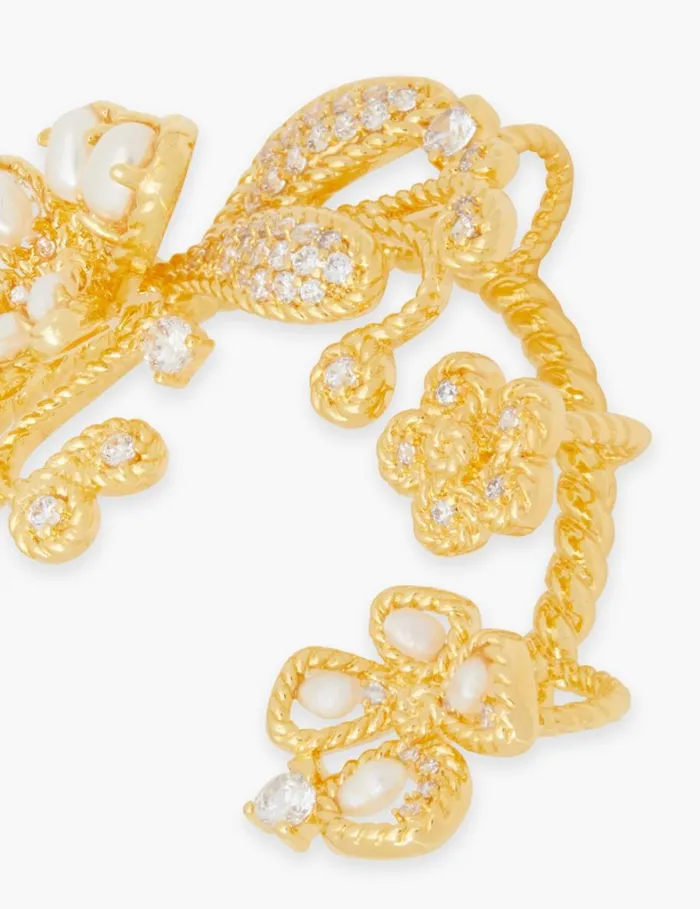 Women Earrings Zimmermann Zimmermann Bloom Ear Cuff Goldpearl