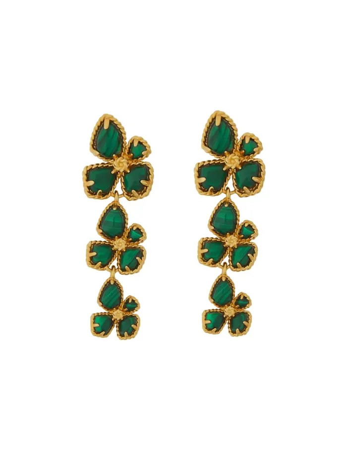 Women Earrings Zimmermann Zimmermann Bloom Large Dangles Goldmalachite