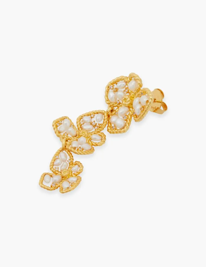 Women Earrings Zimmermann Zimmermann Bloom Large Dangles Goldpearl