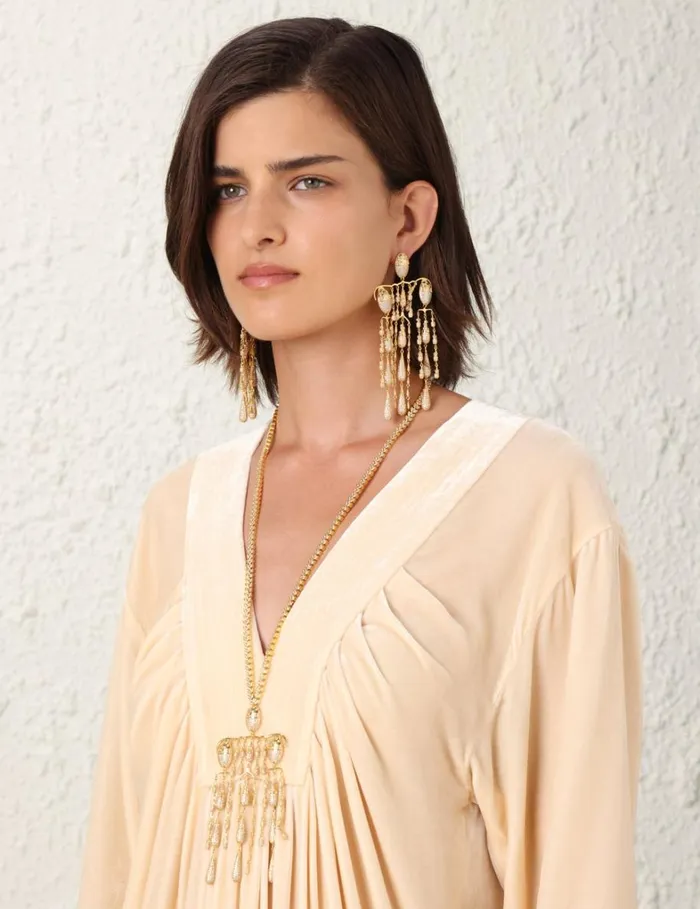 Women Earrings Zimmermann Zimmermann Midnight Chandelier Gold