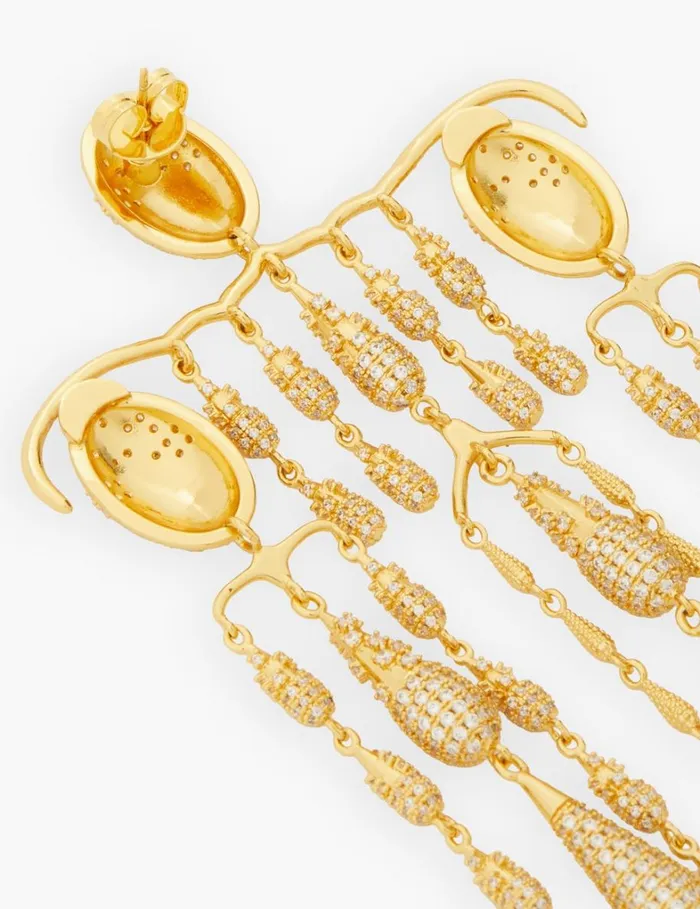 Women Earrings Zimmermann Zimmermann Midnight Chandelier Gold