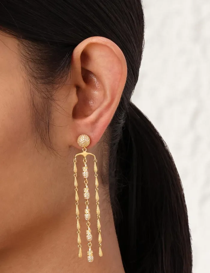 Women Earrings Zimmermann Zimmermann Midnight Earrings Gold