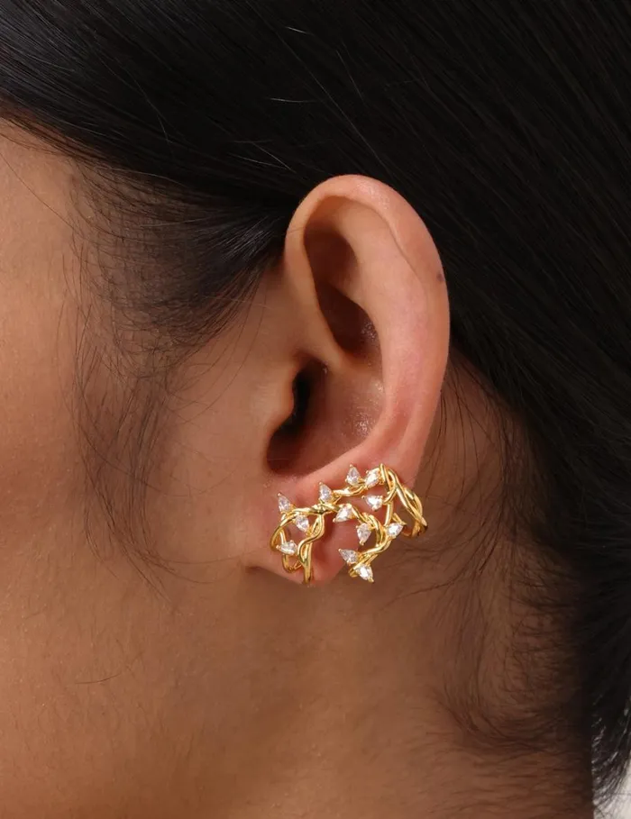 Women Earrings Zimmermann Zimmermann Radiant Ear Crawler Gold