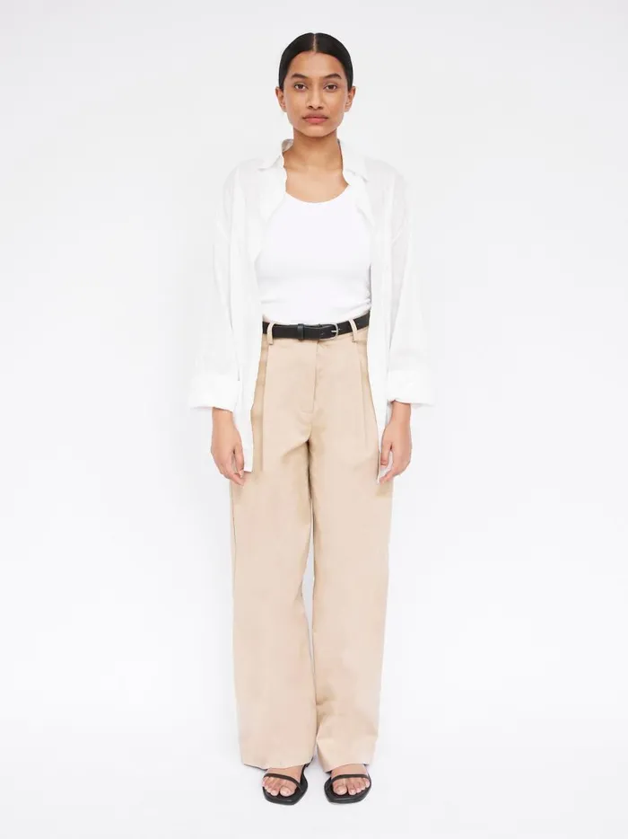 Women Embroidered Oversized Shirt White The UNDONE Tops