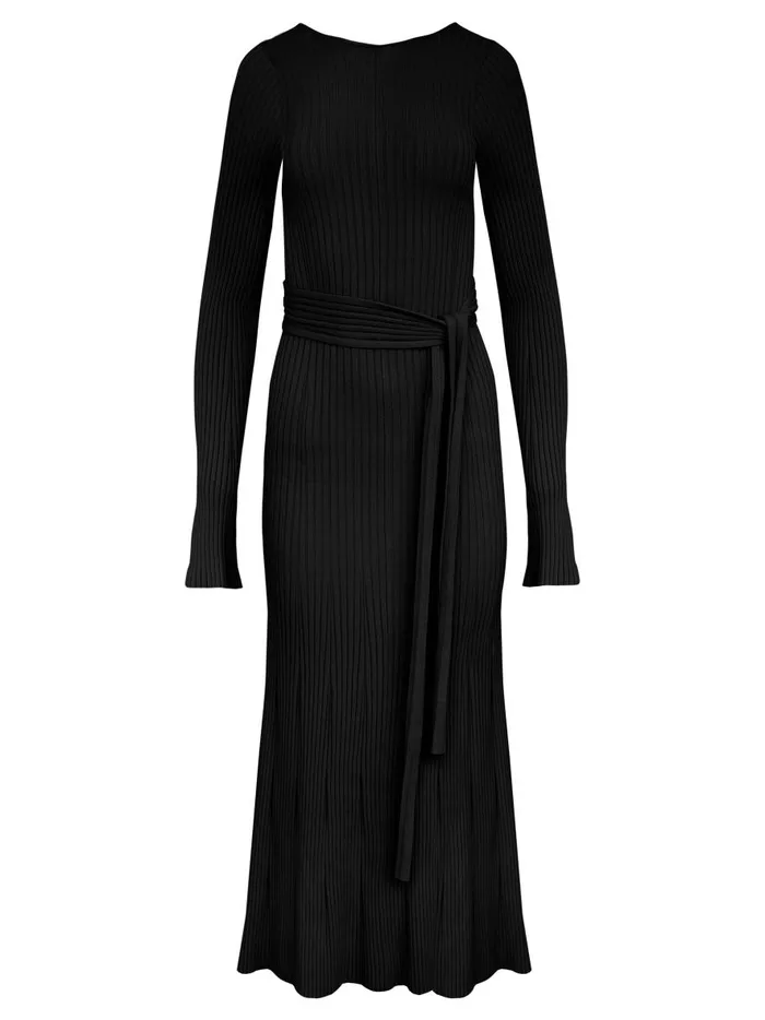 Women Emerson Rib Dress Black The UNDONE Dresses