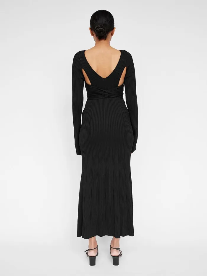 Women Emerson Rib Dress Black The UNDONE Dresses