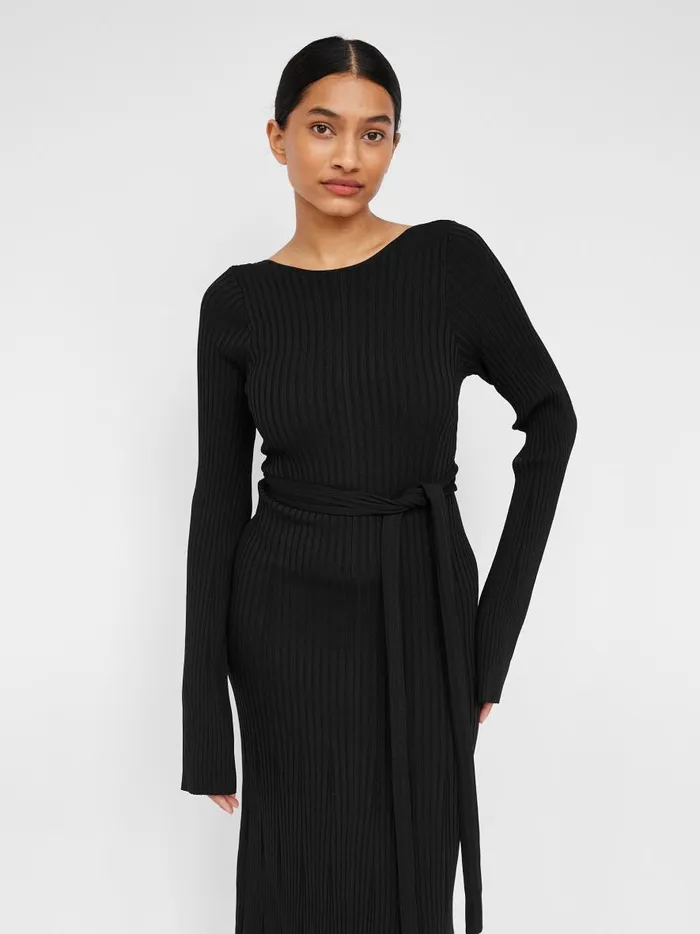 Women Emerson Rib Dress Black The UNDONE Dresses