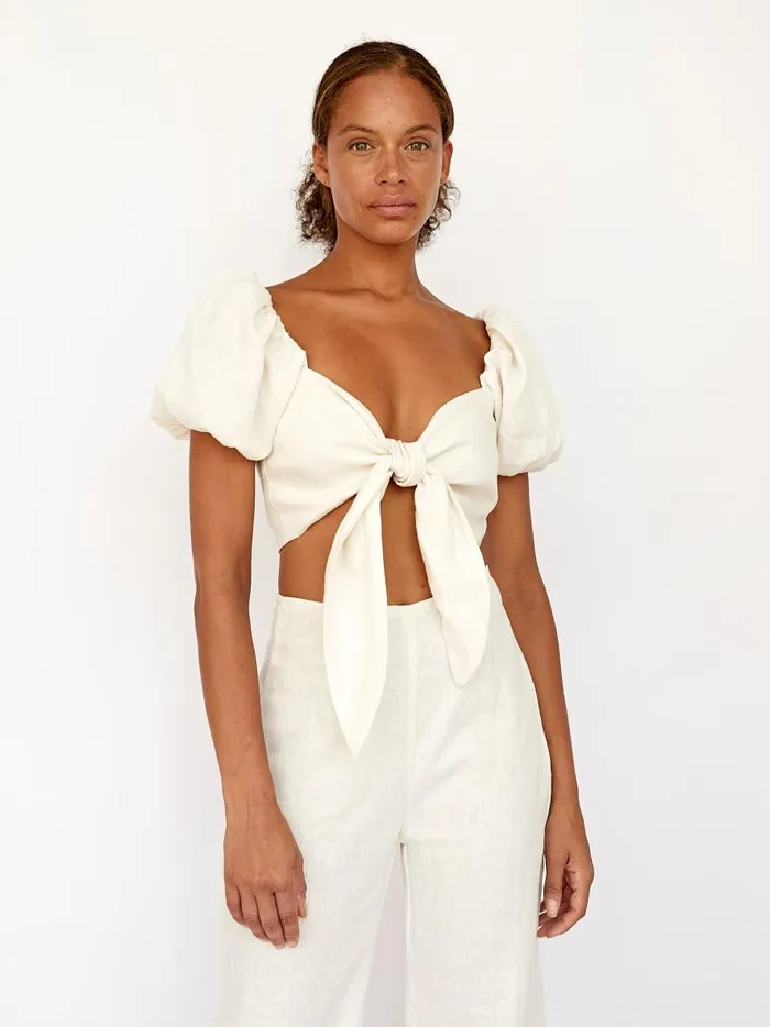 Women Eva Top Egg Shell The UNDONE Tops