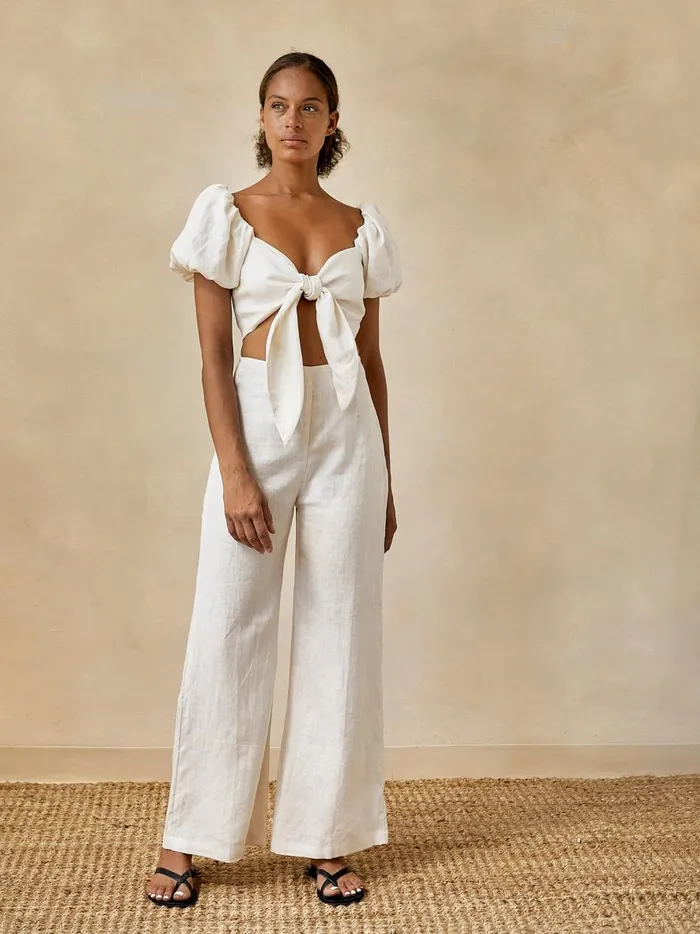 Women Eva Top Egg Shell The UNDONE Tops