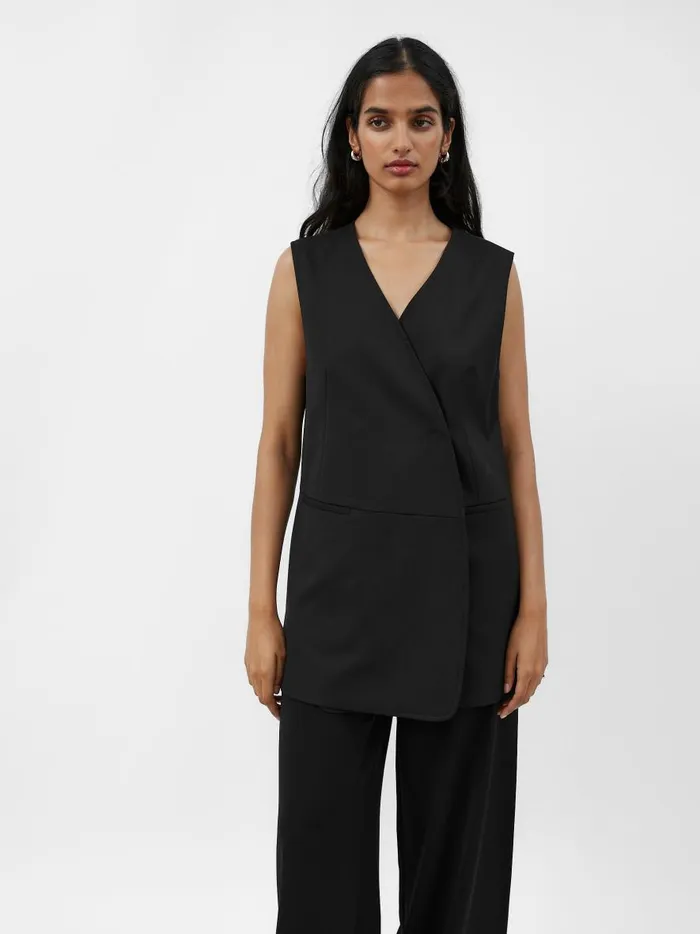 Women Ezra Vest Black The UNDONE Tops