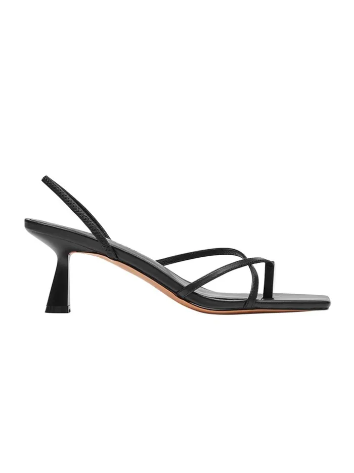 Women Fleur Midi Black The UNDONE Heels