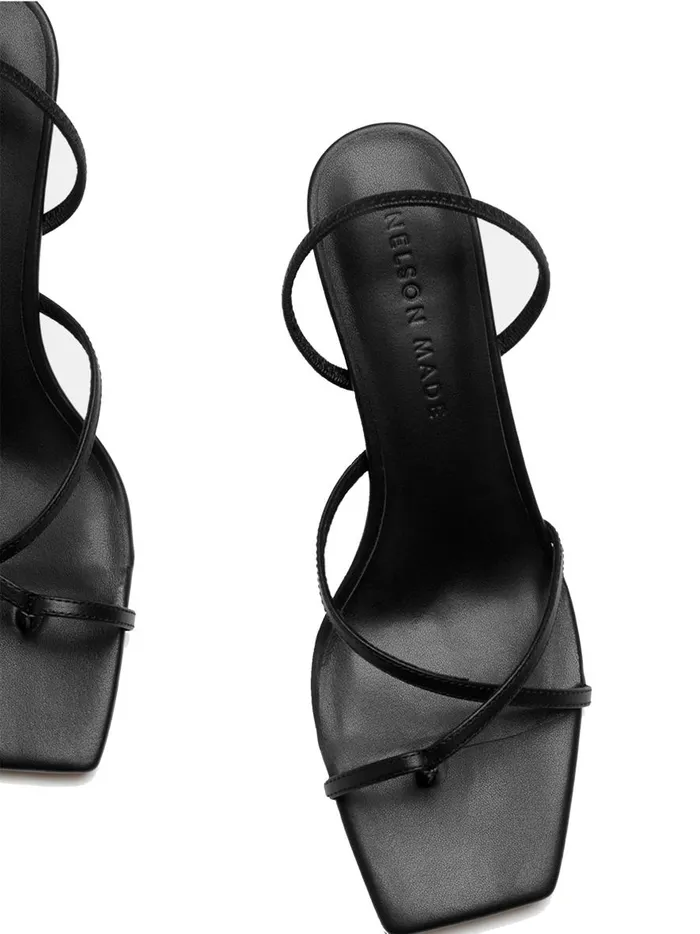 Women Fleur Midi Black The UNDONE Heels