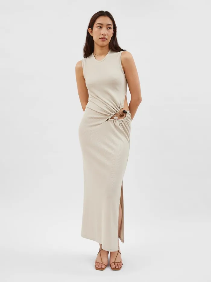 Women Folia Float Buckle Tank Dress Putty The UNDONE Dresses