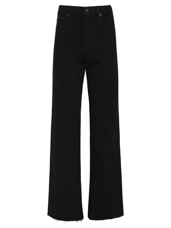 Women Grace High Rise Wide Leg Jean Jet Black The UNDONE Denim