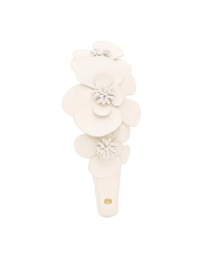Women Hair Accessories Zimmermann Orchid Leather Headband Latte