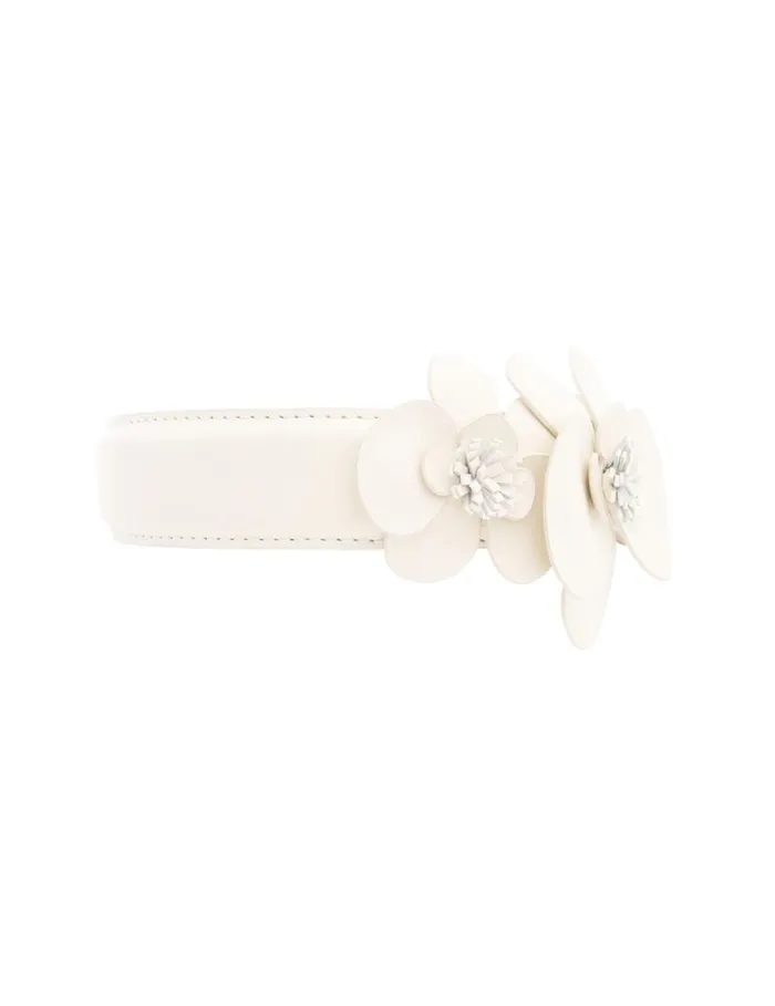Women Hair Accessories Zimmermann Orchid Leather Headband Latte