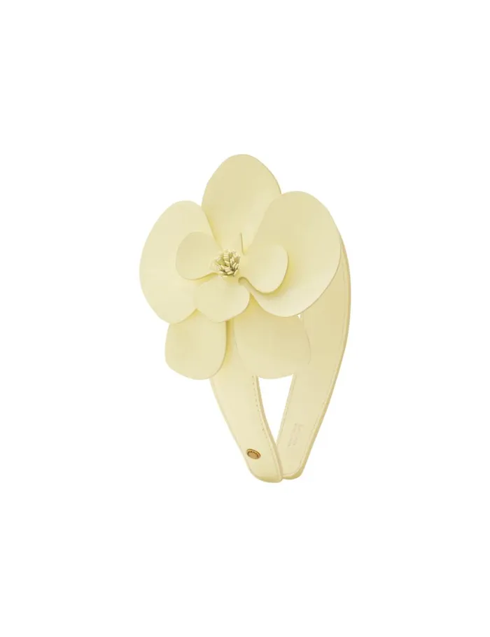 Women Hair Accessories Zimmermann Orchid Patent Headband Lemondrop