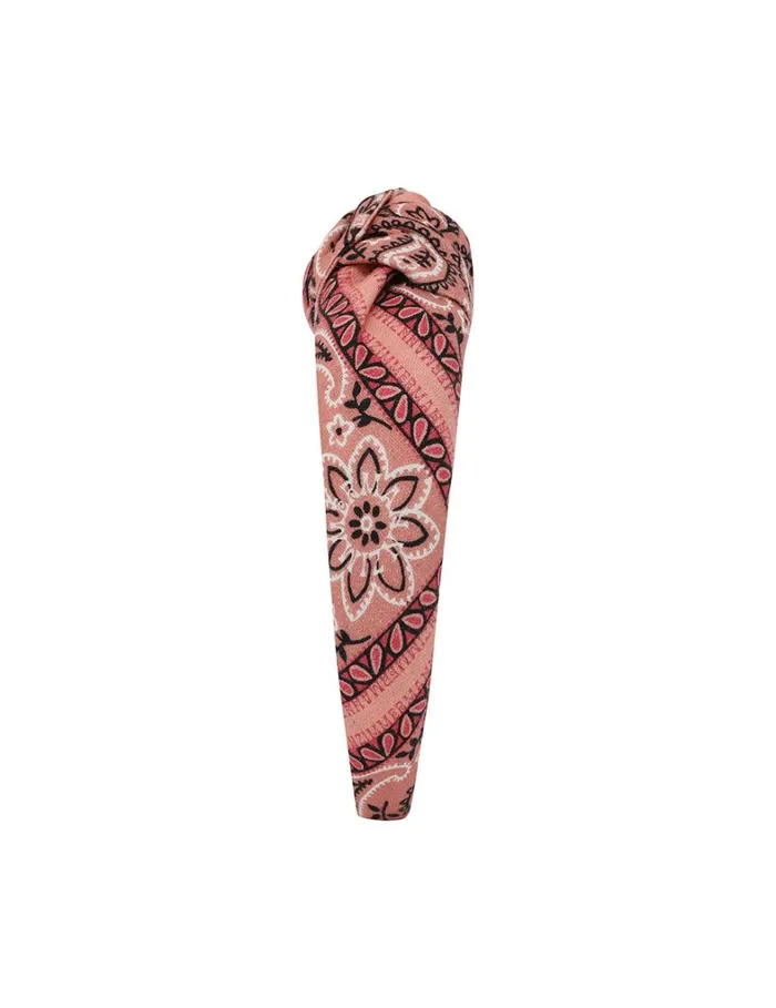 Women Hair Accessories Zimmermann Printed Linen Headband Pink Bandana