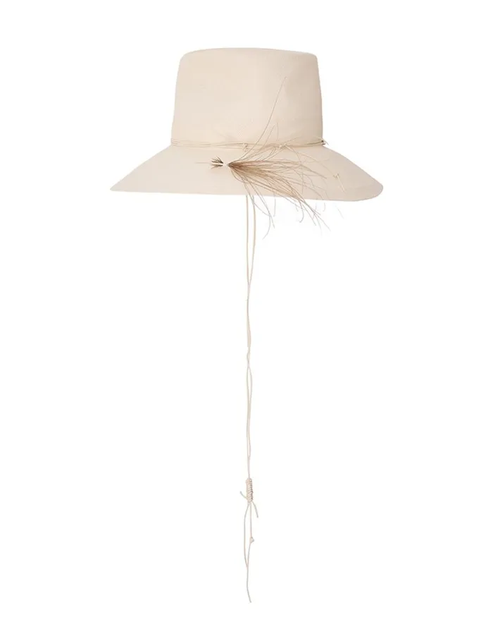 Women Hats Zimmermann Glazed Straw Collapsible Hat Natural