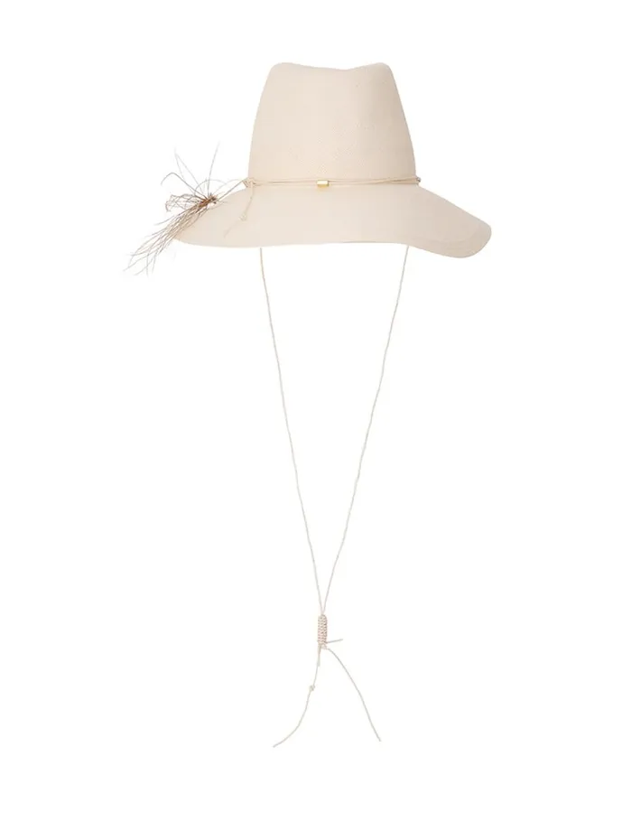 Women Hats Zimmermann Glazed Straw Collapsible Hat Natural