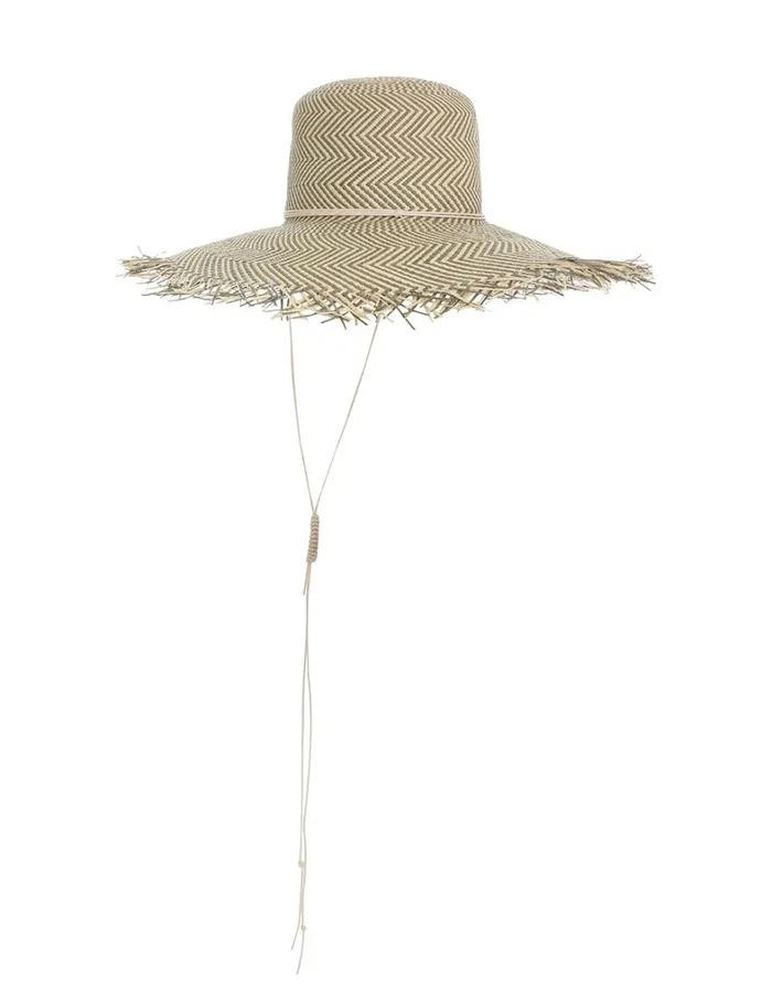 Women Hats Zimmermann Herringbone Wide Brim Hat Olive