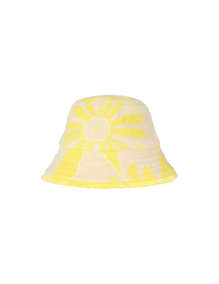 Women Hats Zimmermann Jacquard Towel Bucket Hat Yellowcream